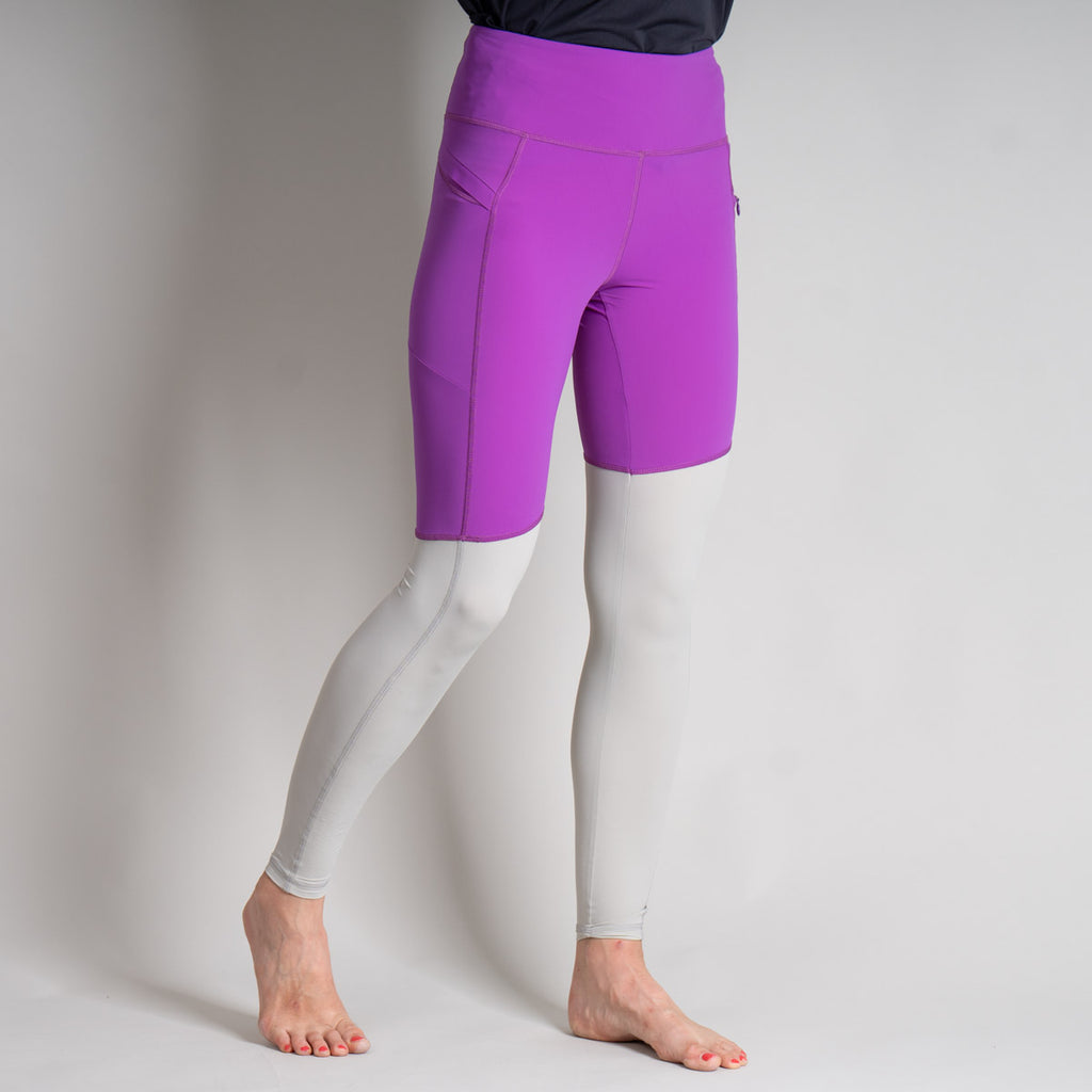 Paula Outdoor Leggings Damen Lila Beige