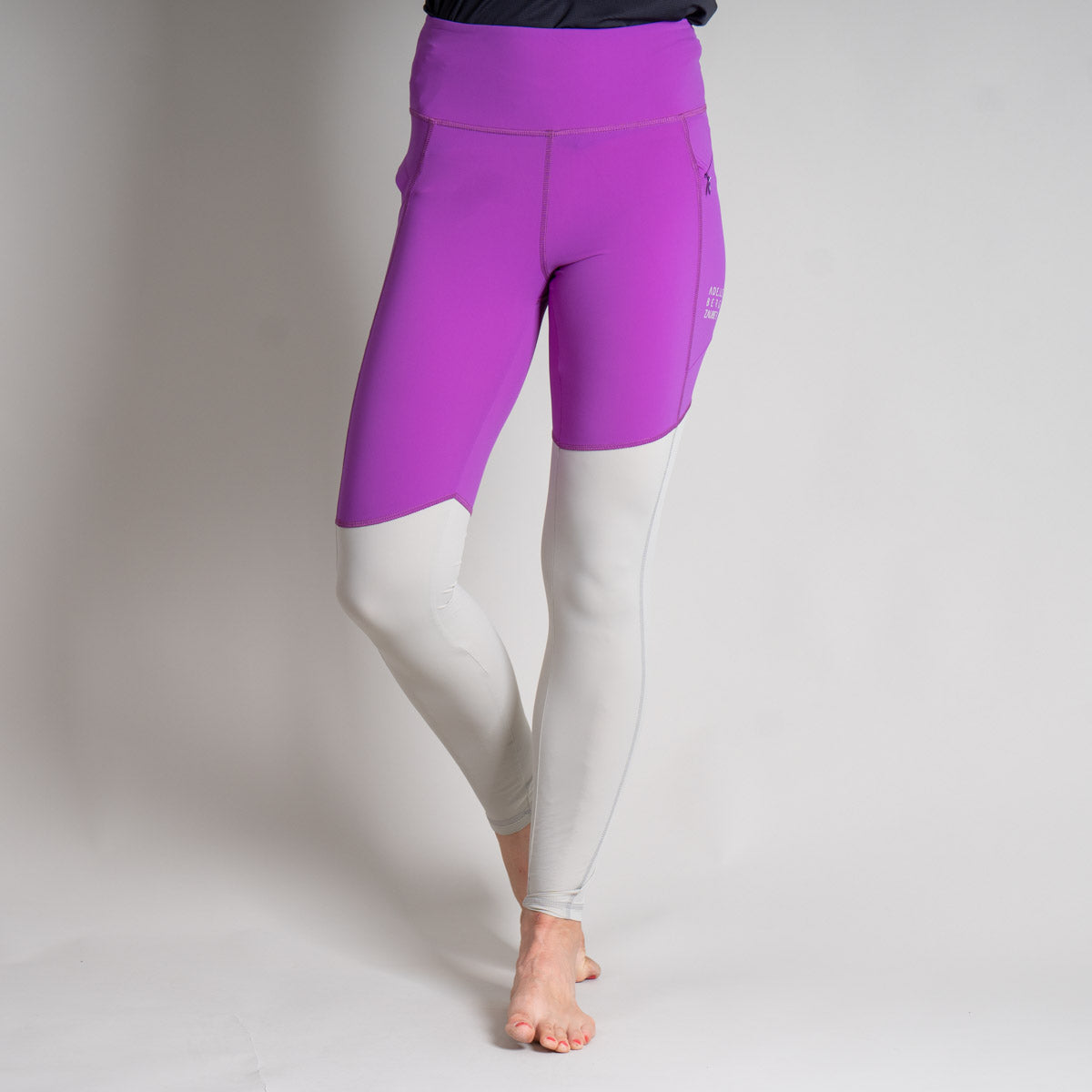 Paula Outdoor Leggings Damen Lila Beige