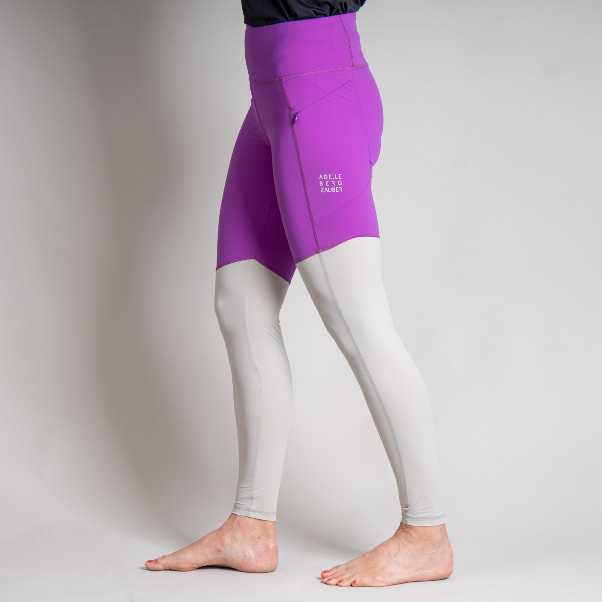 Paula Outdoor Leggings Damen Lila Beige