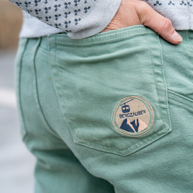 Lara Organic Mum Jeans Damen Grün – Ansicht 4