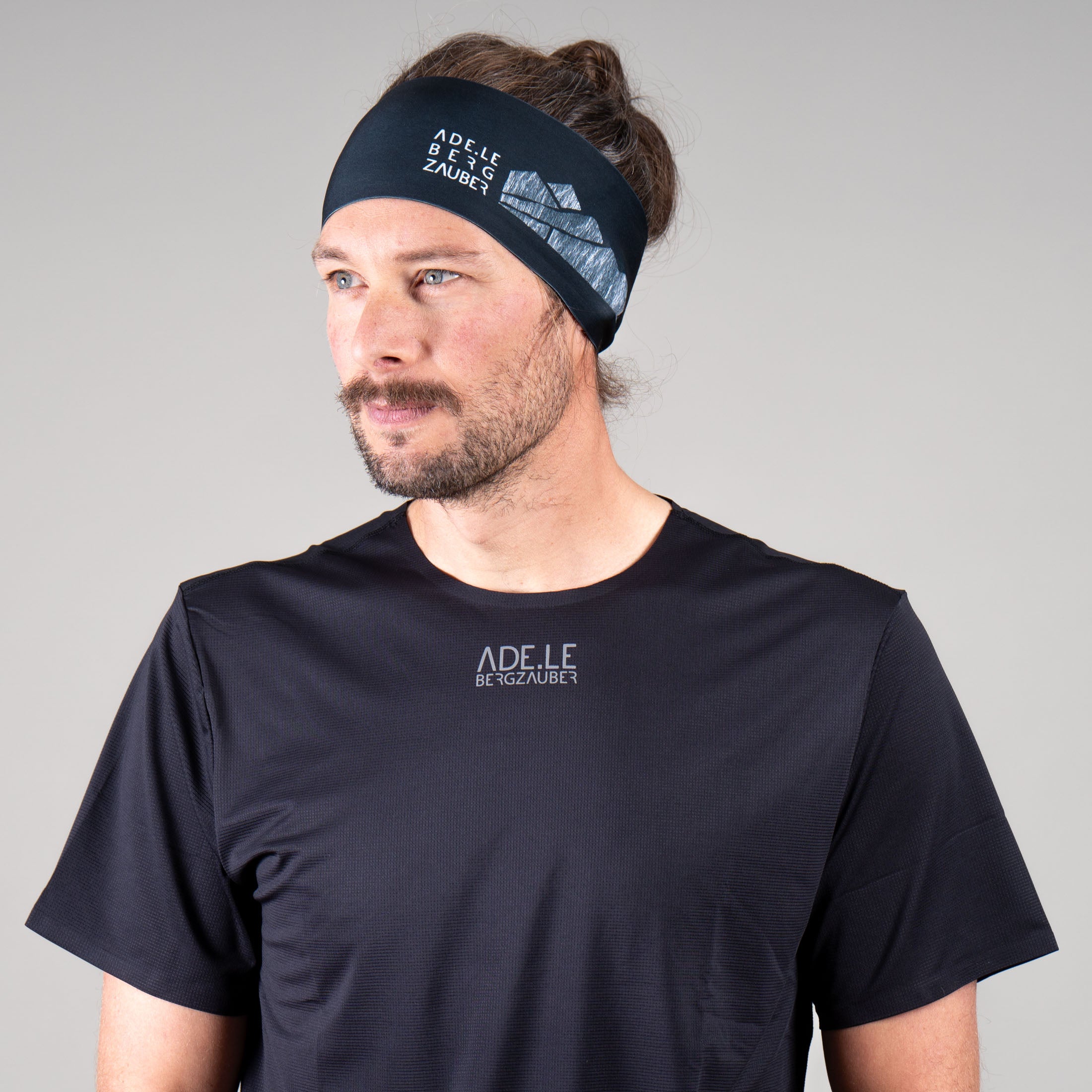 Sportstirnband Unisex Schwarz – Ansicht 1