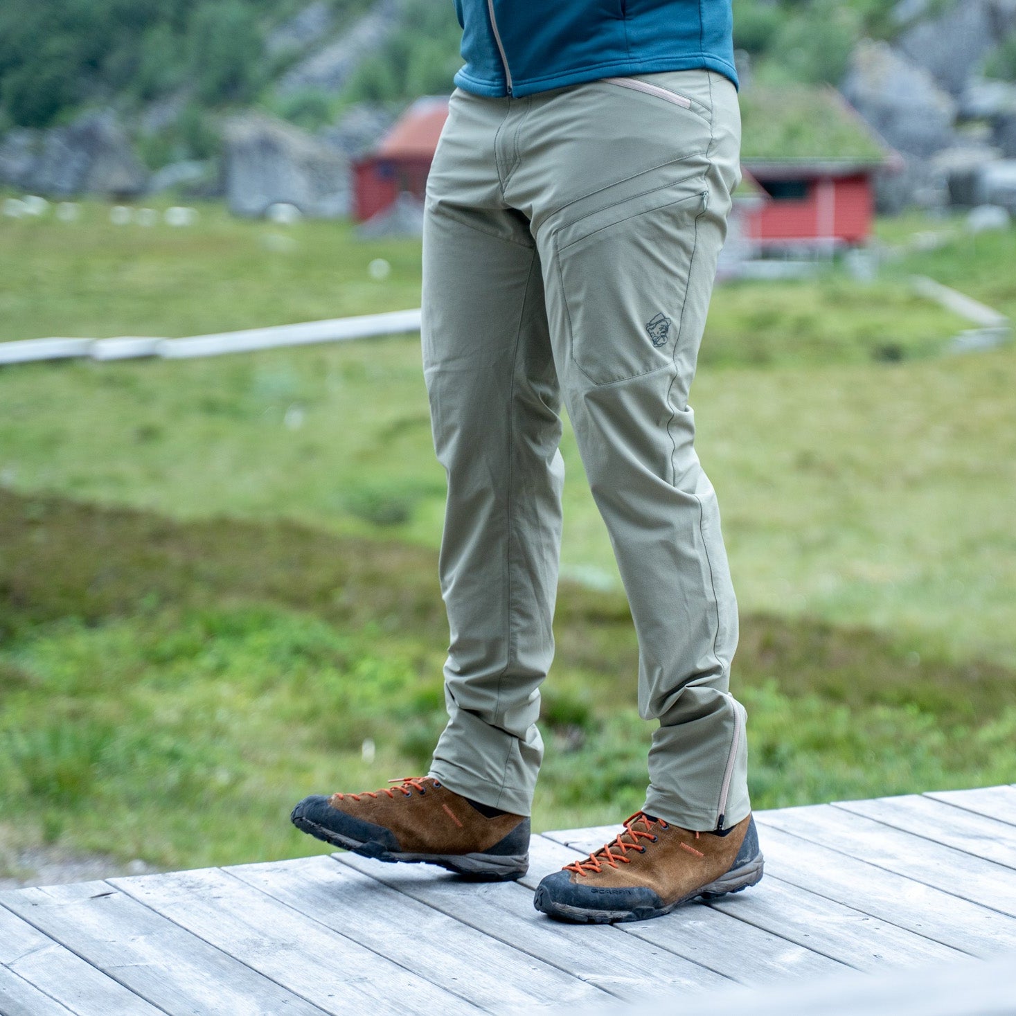 Nils Light Softshell Hose Herren Beigegrün – Ansicht 2