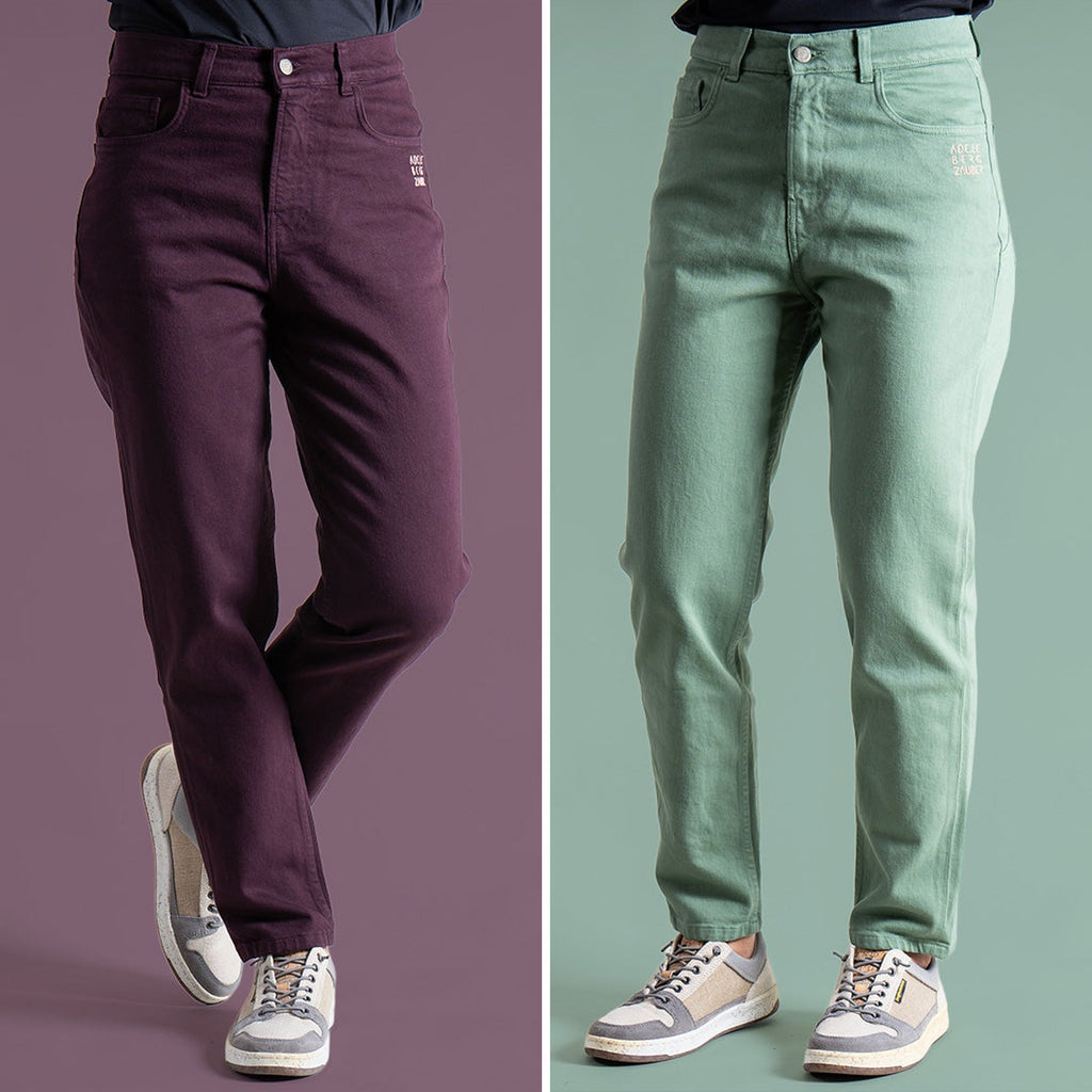 Bunte Jeans Set Damen: Helen + Lara