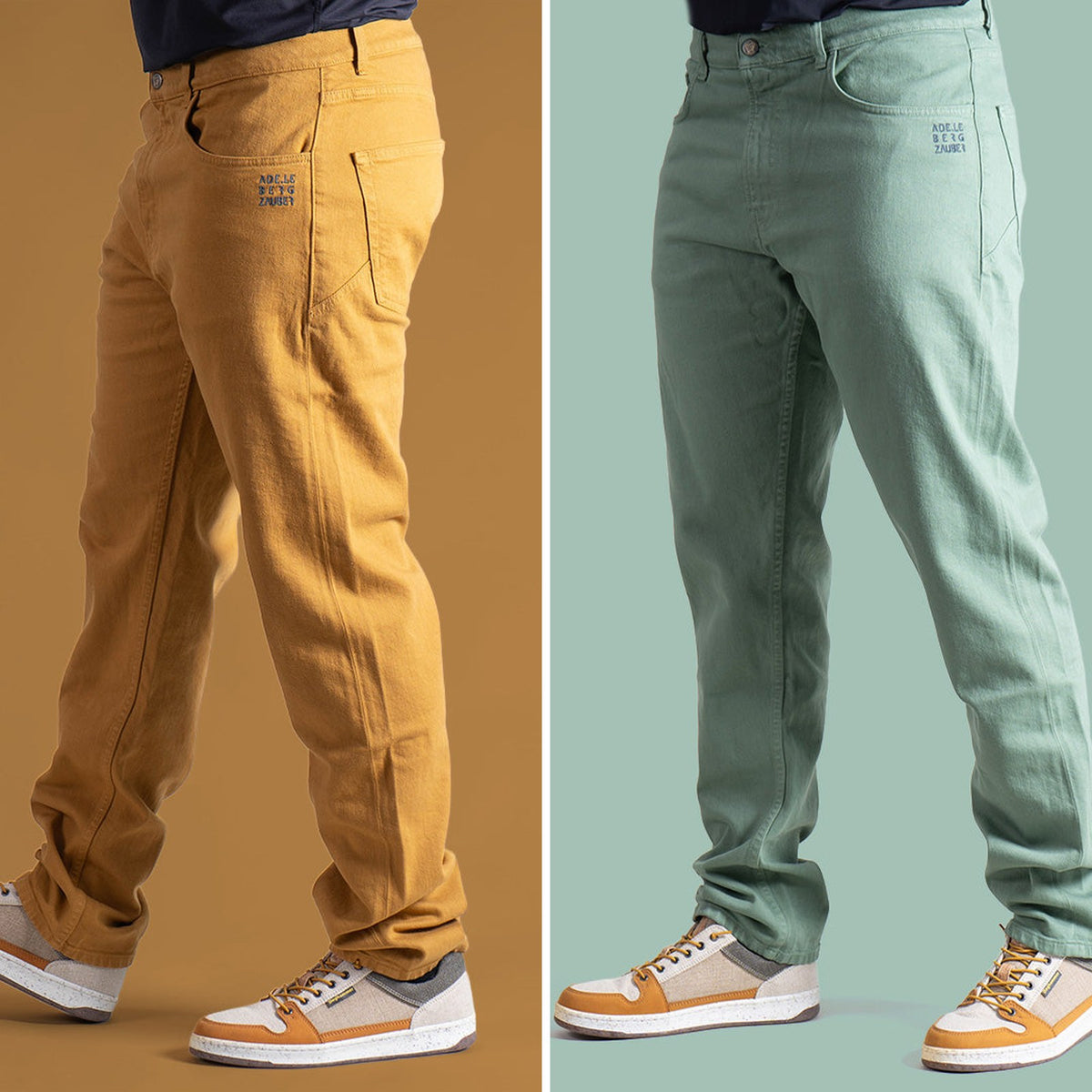 Bunte Jeans Set Herren: Sebastian + Linus